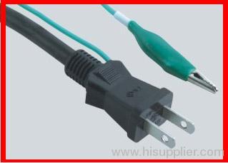 2 pin PSE power cords with grounding wire