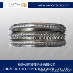 Tungsten carbide cold rollers for flatting round edged wire