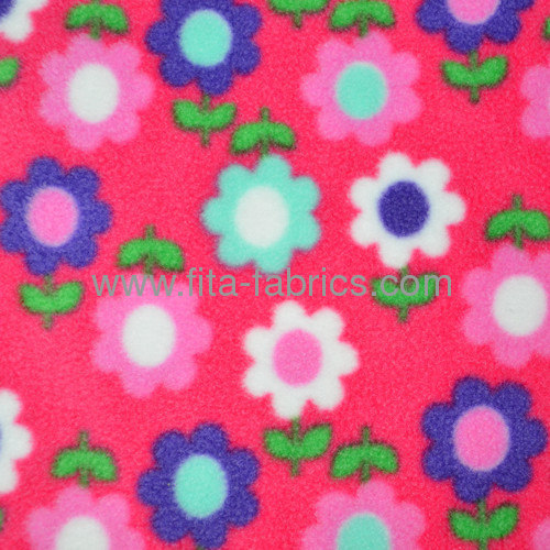 Polyester cheap print polar fleece fabric