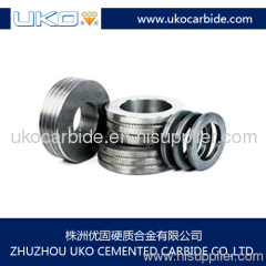 Tungsten carbide rolls for wire ribbing