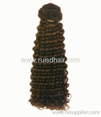 Spring Curl machine wefted hair (100% human hair)