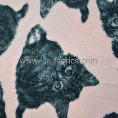 Garment animal-printed polar fleece fabric