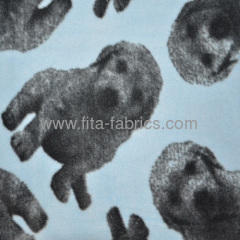 Animal-printed polar fleece fabric
