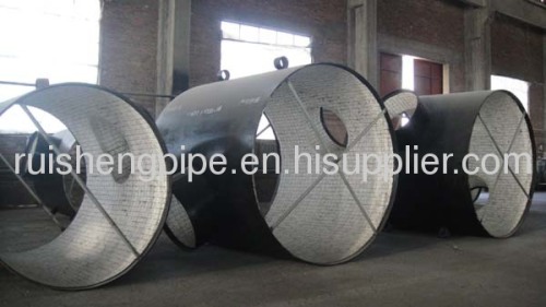 ASME large diameter tee with carbon steel or stainless steel
