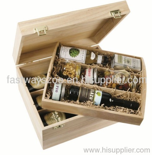 wooden wine boxes with 2 floors