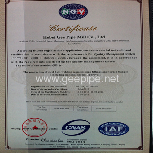 ISO certificate