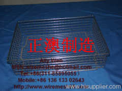 metal wire mesh basket with handle