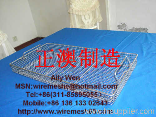 stainless steel 304 316L Sterilizing Tray Of Wiremesh