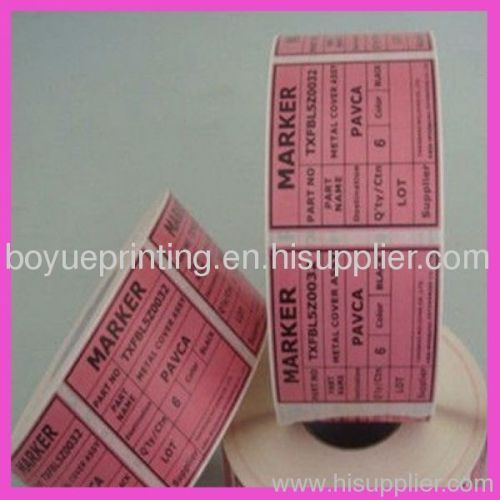 adhesive paper roll labels