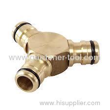 Copper 2 way garden hose Y Connector