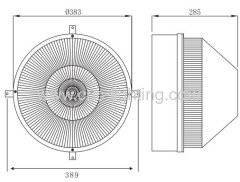 UL approved 40-100W Surface Mounting Parking LVD Garage Light