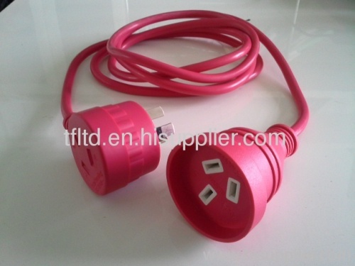 Red piggyback plug extension cords