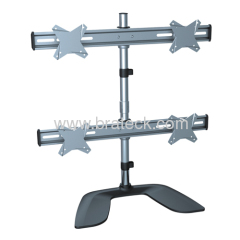 Two level four panels aluminum desk mount bracket