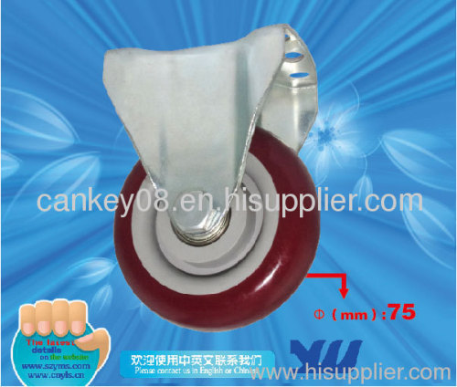 Fixed Rubber Caster Wheel for Industrial Handling Trolley