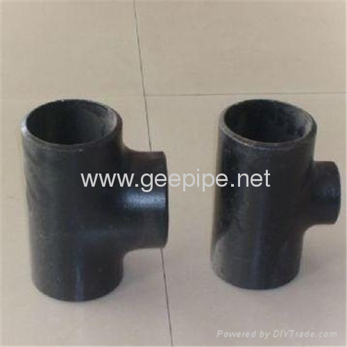 ASME B 16.9 carbon steel butt weld reducing tee DN200*DN100 sch80