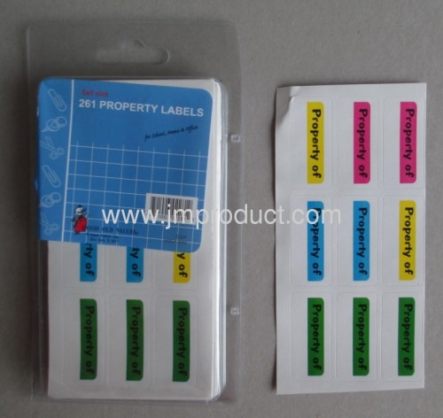 Printed common sticky labels