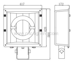 UL approved 80-150W Shoebox Induction Parking Light