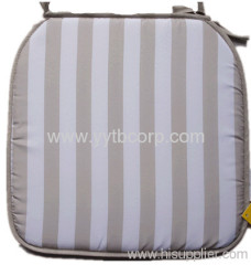 white and light brown stripe seat cushion
