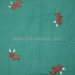 100% Cotton Embroidered Flannel