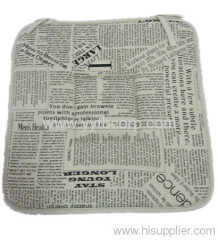 letter printed canvas seat cushion