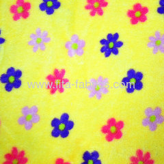 100%Polyester Flower printed coral velvet