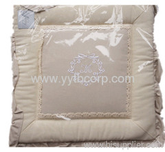 flower embroidered luxurious cushion