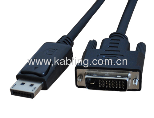 DisplayPort Cable DP male to DVI male