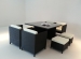 Stephanie 4 Seater Patio Cube set with footstools