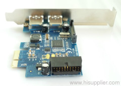 2 ports USB3.0+ Internal 19 pin/20pin USB3.0 PCI-express Card