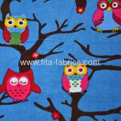 100% Cotton Printed Corduroy Fabric