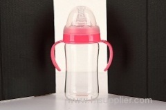 glass feeding bottle with handle