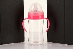 glass feeding bottle with handle