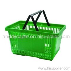 chrome plated iron wire carry shopping basket/plastic baskets with handle/supermarket basket