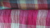 100%linen creped yarn dyed check fabric