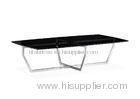 Modern Rectangle Glass Coffee Table, Tempered Glass End Table