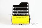 Yellow Mini Quartz Film Clock / Electronic Time Clocks