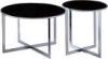 Round Metal Sofa Side Tables, Tempered Glass Coffee Table Furniture