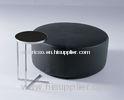 Glass Top Sofa Side Tables, Unique Round Black Glass End Table