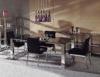 Italian Marble Dining Tables, Modern Black Glass Dining Table Set