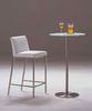 Modern Metal Bar Chair, Upholstered Contemporary Dining Room Chair