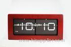Flip Table Antique Wooden Clocks , Red Rectangle Clock