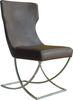 Modern Pu / Leather Dining Room Chair With Chromed Frame