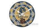 12 Inch Roman Numerals Clock , Gear Quartz Analog Clock