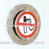 Silver Arabic Numerals Clock , Decor Beam No Smoking Clock