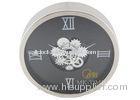 Round 14 Inch Wall Clock , Metal Gear Wall Clock