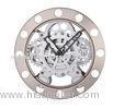 Quartz Movement 14 Inch Wall Clock , Round Gear Clocks