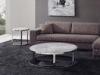 Modern White Marble Coffee Tables, Italian Round Marble End Table Set
