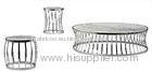 Round Metal Marble Coffee Tables Set, Contemporary Console Tables