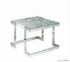 Natural Marble Coffee Tables, Square White Marble Top End Table