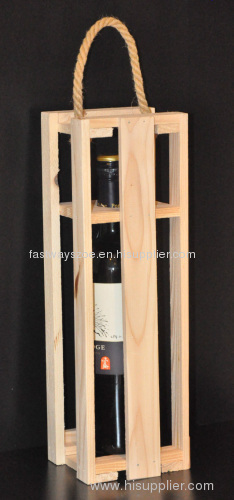 single hollow wooden wine bottle boxes